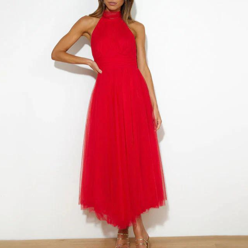 Belladonna Sera Avondjurk – Luxe Backless Maxi Jurk met Elegant Silhouet