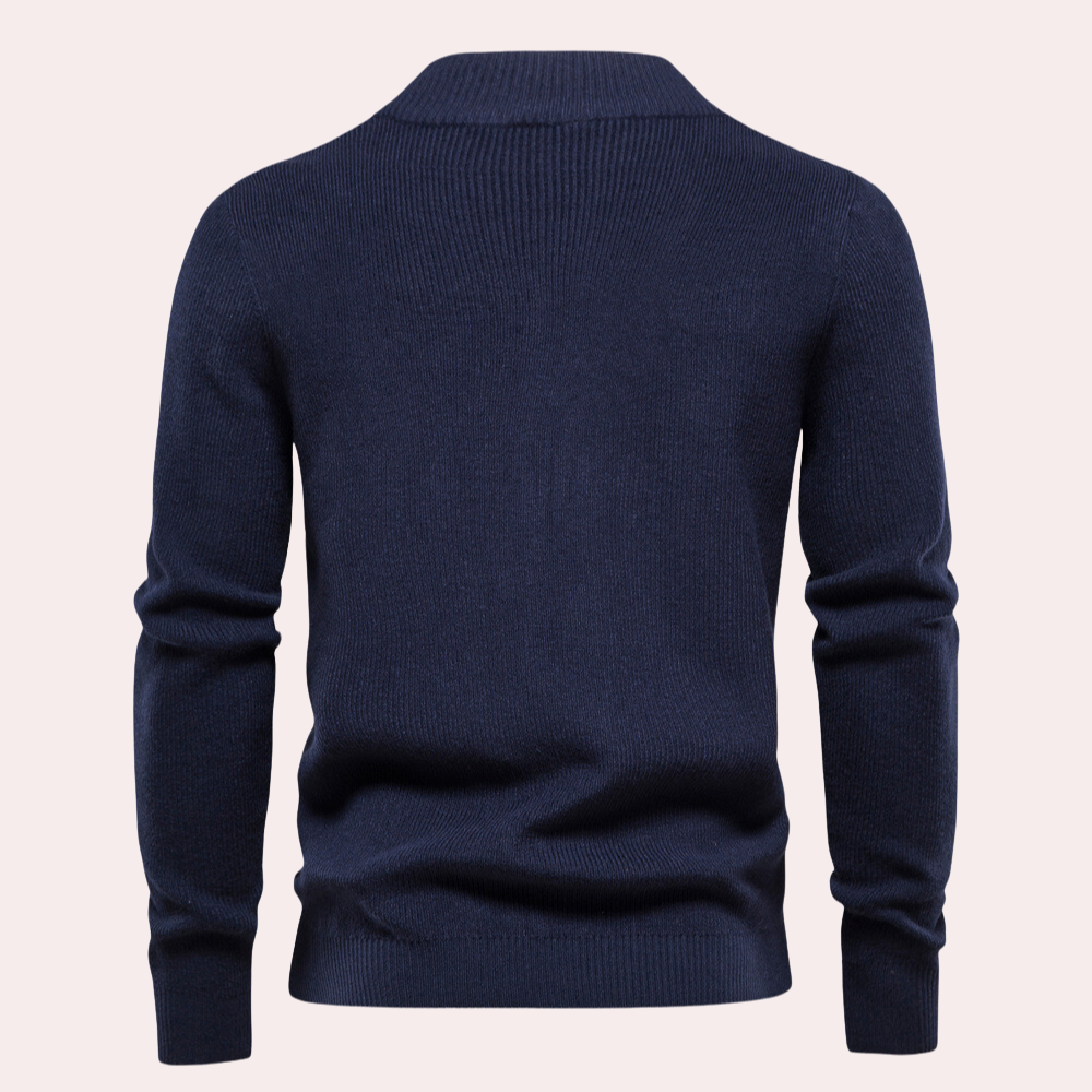 Vachel Casual gebreide heren trui met rits Van Halen Mode