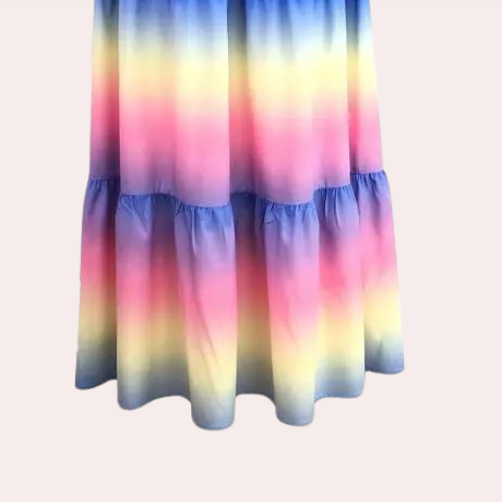Off-shoulder gelaagde damesjurk