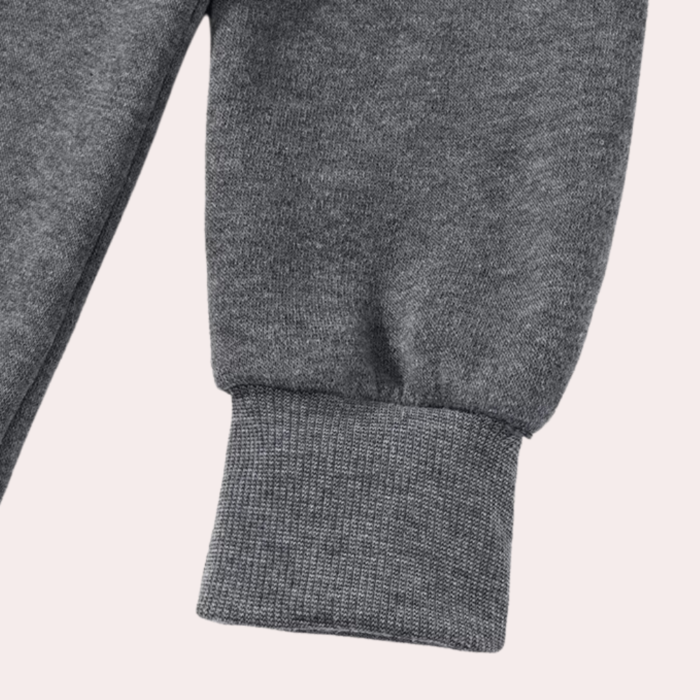 Grijze joggingbroek met elastische boorden, comfortabele pasvorm, ideaal voor casual en sportieve outfits. Perfect voor dagelijks gebruik.