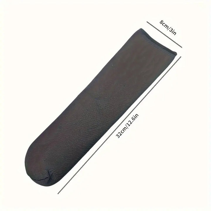 Zwarte compressiekous, 32 cm lang en 8 cm breed, ideaal voor sport en reizen. Comfortabele pasvorm, bevordert bloedcirculatie en vermindert zwelling.